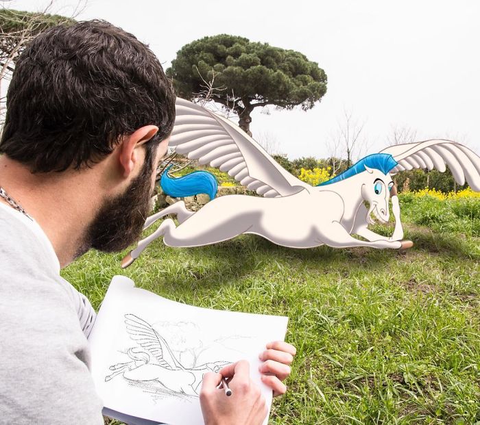 Italian Illustrator Blends Art And Reality And The Result Is A Lot Of Fun