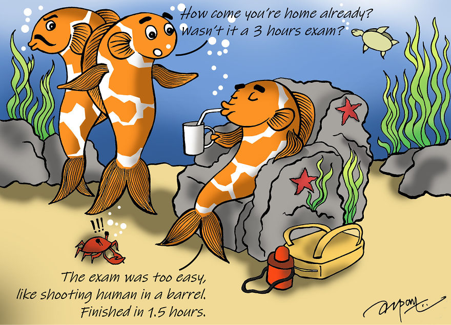 Shooting Fish In A Barrier