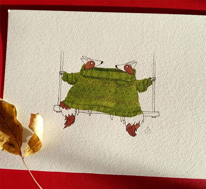 My Friend Makes The Most Adorable Illustrations Of Two Raccoons (26 Pics)