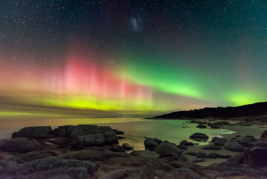 Aurorae Runner-Up: 'Aurora Australis From Beerbarrel Beach' By James Stone
