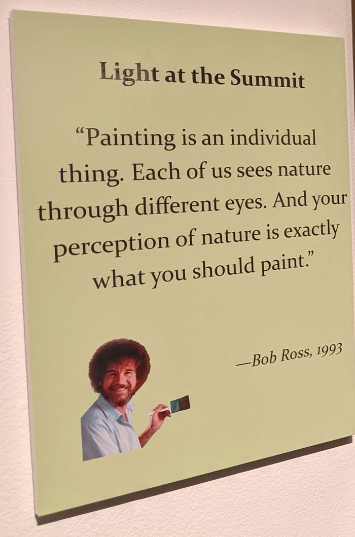 People Are Flooding The Bob Ross Art Exhibition In Virginia And The Captions Are Beyond Wholesome People Are Flooding The Bob Ross Art Exhibition In Virginia And The Captions Are Beyond Wholesome
