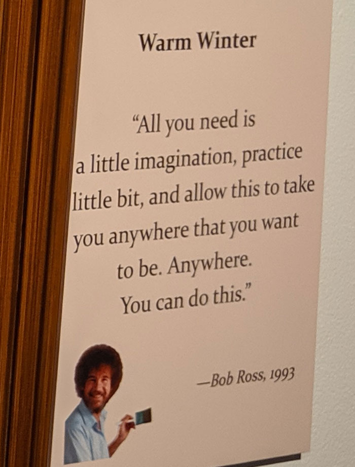 People Are Flooding The Bob Ross Art Exhibition In Virginia And The Captions Are Beyond Wholesome People Are Flooding The Bob Ross Art Exhibition In Virginia And The Captions Are Beyond Wholesome