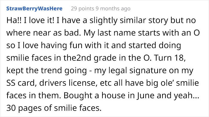 Guy Draws Cat Heads As A Joke Signature On His ID, Realizes He Made A Mistake When He Has To Sign Mortgage Papers Years Later