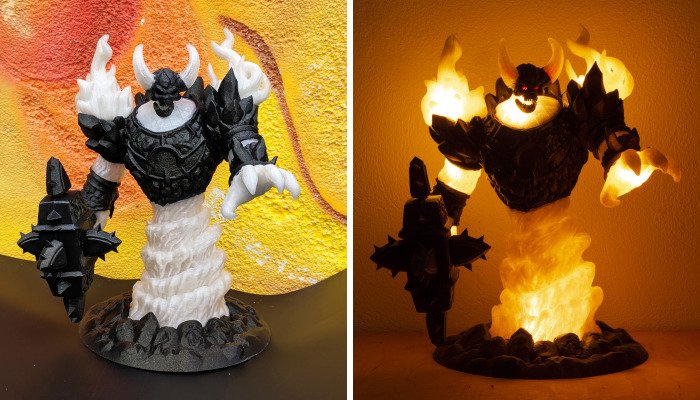 When This 3D Printed Lamp Lights Up It Really Gives The Room A WoW Factor