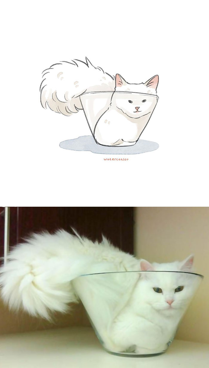 Digital-Watercolor-Cat-Paintings-Watercatlor