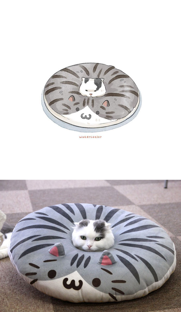 Digital-Watercolor-Cat-Paintings-Watercatlor