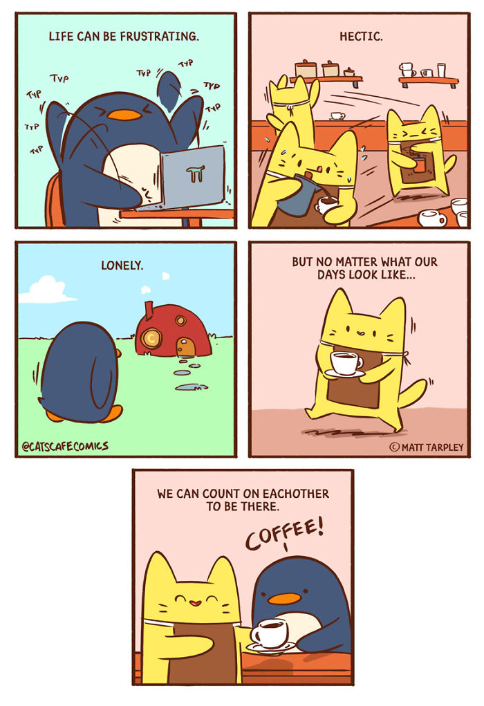 32 Wholesome Comics By Cat's Cafe That Will Brighten Your Day.