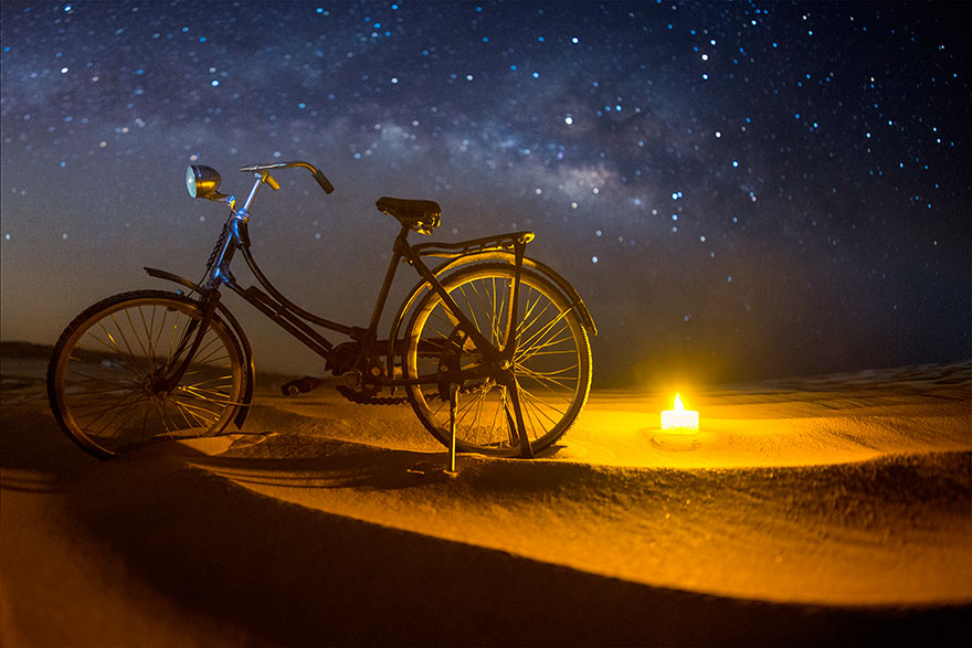 I Photograph Fake Miniature Scenes With The Milky Way In The Background (20 Photos)