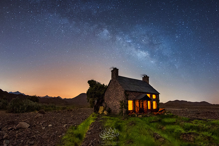 I Photograph Fake Miniature Scenes With The Milky Way In The Background (20 Photos)
