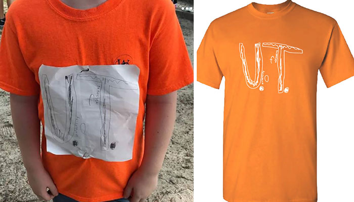 Boy Was Bullied For His Homemade University Of Tennessee Shirt, So The School Turned It Into An Official Design
