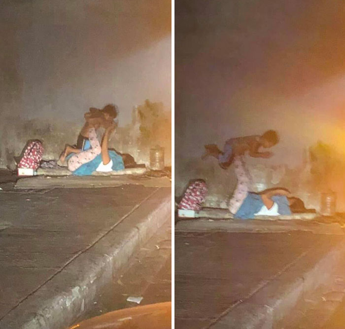 Homeless Mother And Son