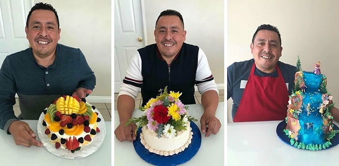 Look At How Happy My Dad Is. He Just Started Baking School And I'm So Proud