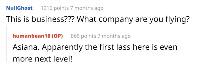 Person Can't Believe The Difference Between Economy And Business Class After Getting Randomly Upgraded To Business Class Person Can't Believe The Difference Between Economy And Business Class After Getting Randomly Upgraded To Business Class
