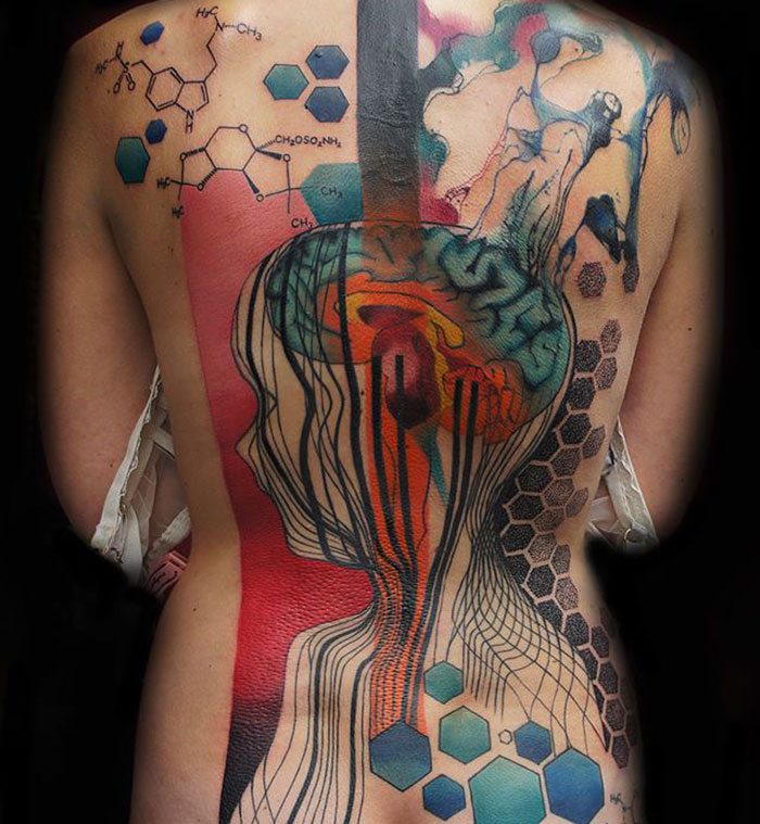 A Geeky Back Tattoo