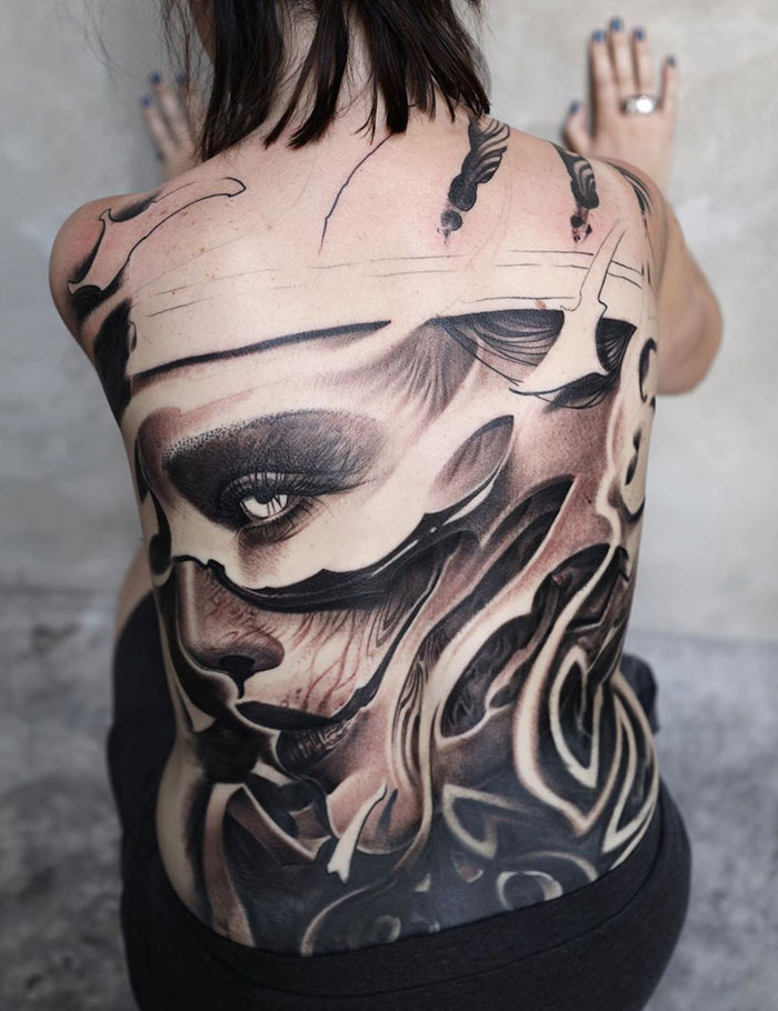 Here's The Back Piece That I've Been Working On Today. Still A Lot To Do But I'd Like To Share The Progress