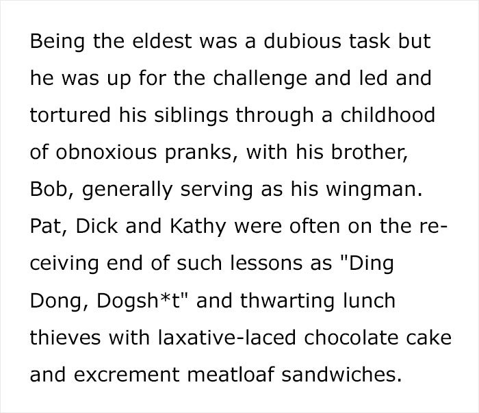 People Are Laughing At The Hilariously Savage Obituary Of An 82-Year-Old Prankster Written By His Family