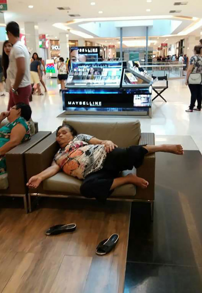 Woman Take A Nap In An Armchair