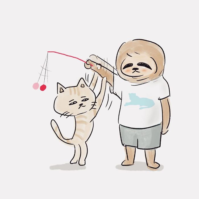 Funny-Sloth-Illustrations-Keigo
