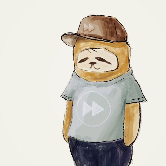 Funny-Sloth-Illustrations-Keigo