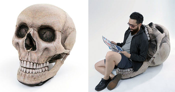 This Giant Skull Chair Is Both Comfy And Spooky At The Same Time