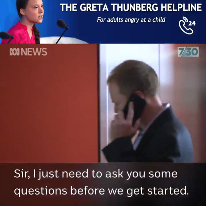 Satirical Hotline For People Angry At Children Exists And Greta Thunberg Herself Approves