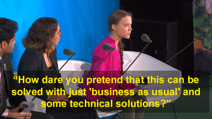 Trump Mocks Greta Thunberg's Speech, She Shades Him In Her Twitter Bio Trump Mocks Greta Thunberg's Speech, She Shades Him In Her Twitter Bio
