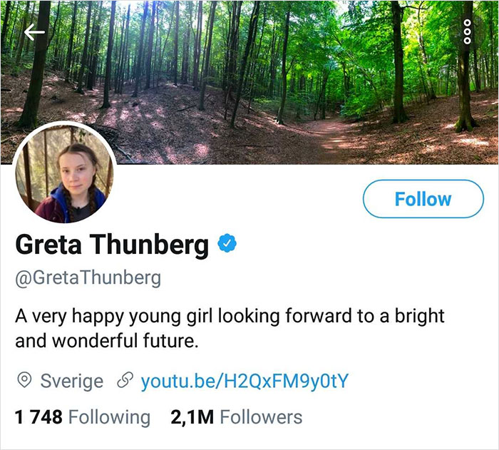 Trump Mocks Greta Thunberg's Speech, She Shades Him In Her Twitter Bio Trump Mocks Greta Thunberg's Speech, She Shades Him In Her Twitter Bio
