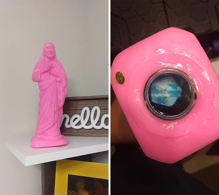 This Is My Jesus "Magic 8" Ball. Over The Years, He's Lost Some Liquid So The Prediction Portion Isn't As Legible As It Once Was But It's Funny Nevertheless!