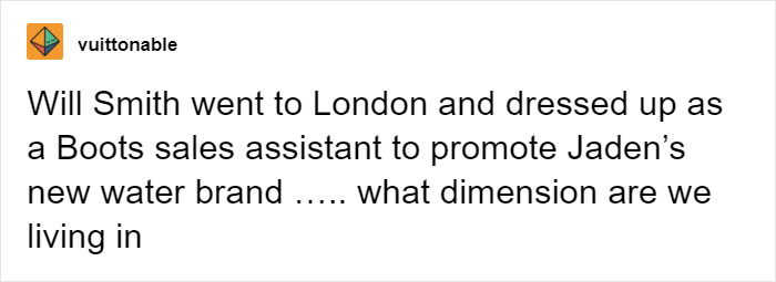 Hater Gets Quickly Shut Down After Attacking Will Smith For Promoting His Son's Bottled Water