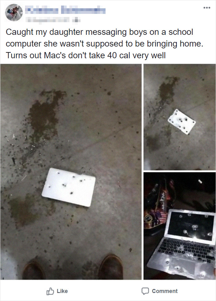 Shooting A Schools Computer Because Your Daughter Is Talking To Boys...