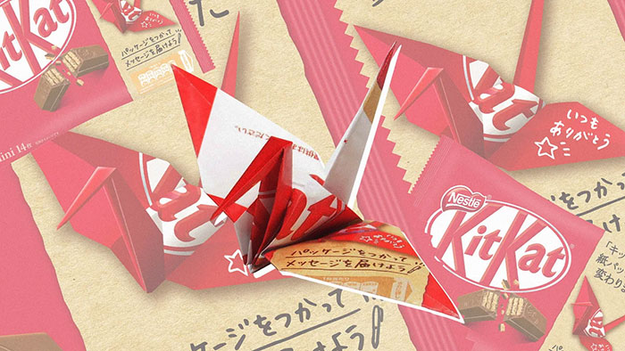 KitKat Japan Is Ditching Plastic Packaging For Paper Which You Can Fold Into Origami KitKat Japan Is Ditching Plastic Packaging For Paper Which You Can Fold Into Origami