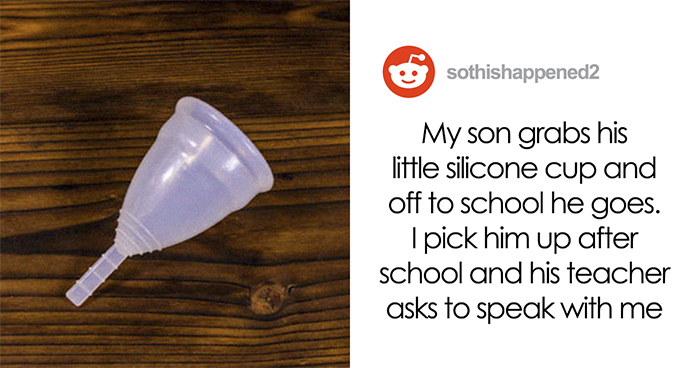 Dad Doesn’t Know What A Menstrual Cup Is, Lets Son Take It To School For Show And Tell