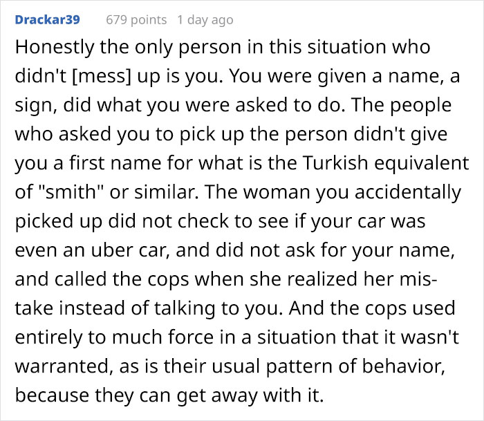 Guy Picks Up The Wrong Lady From The Airport, She Assumes She's Being Kidnapped Mid-Trip And Calls The Cops
