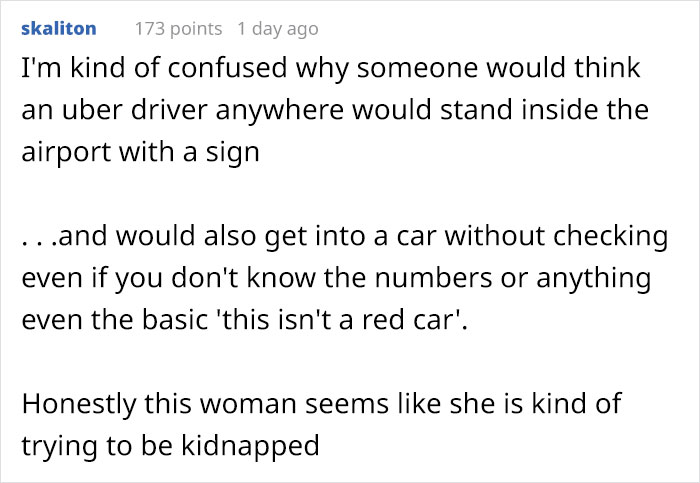 Guy Picks Up The Wrong Lady From The Airport, She Assumes She's Being Kidnapped Mid-Trip And Calls The Cops