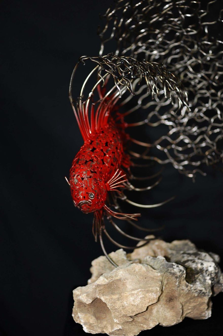 Stainless Steel Fish Sculpture