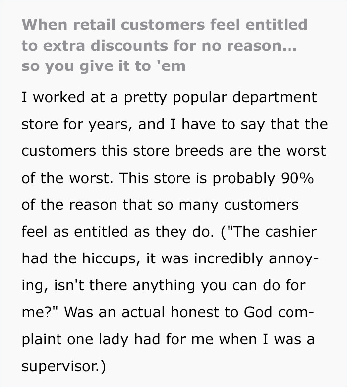 Entitled Customer Is Put In Place By A Cashier That Offered Her A Senior's Discount Entitled Customer Is Put In Place By A Cashier That Offered Her A Senior's Discount