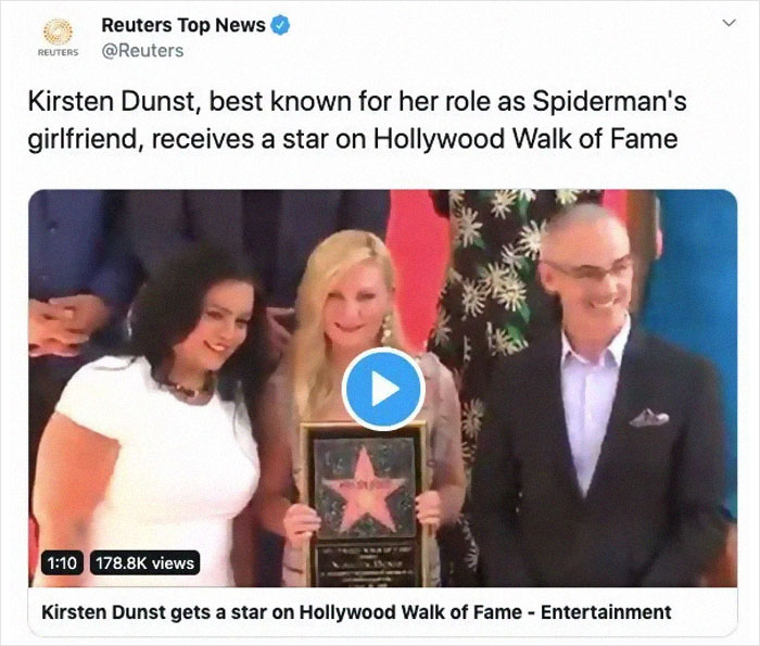 People Create 14 Memes Celebrating Female Actresses In Response To 'Sexist' Tweet About Kirsten Dunst People Create 14 Memes Celebrating Female Actresses In Response To 'Sexist' Tweet About Kirsten Dunst