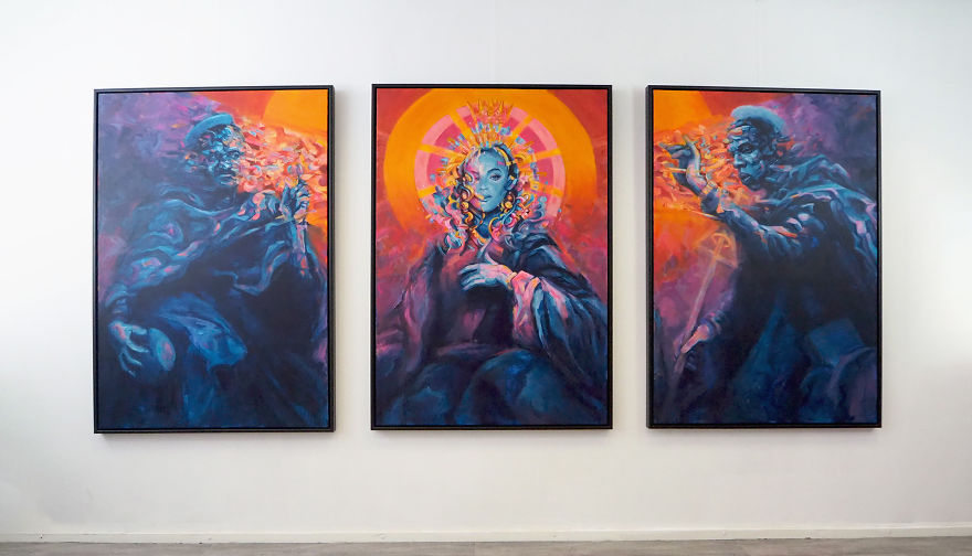 I Turned Pop Artists Into Religious Icons, Do You Recognize Them?