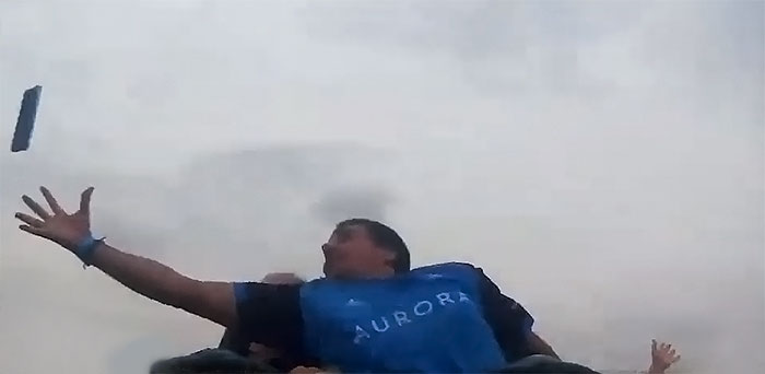 Someone Drops Their iPhone While Going 83 Miles Per Hour On A Roller Coaster And This Guy Catches It