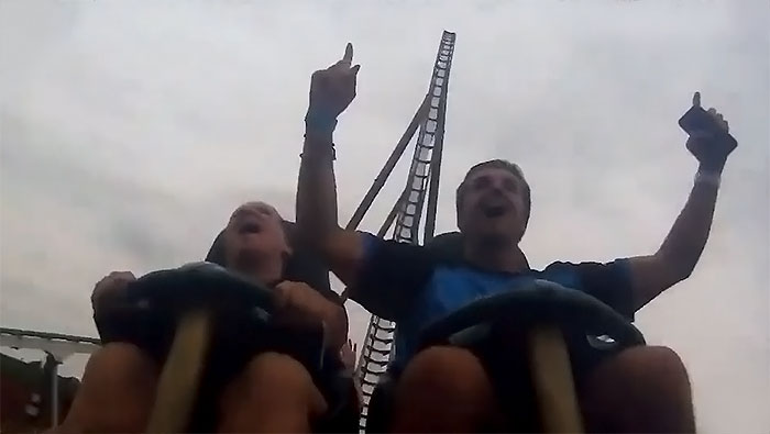 Someone Drops Their iPhone While Going 83 Miles Per Hour On A Roller Coaster And This Guy Catches It