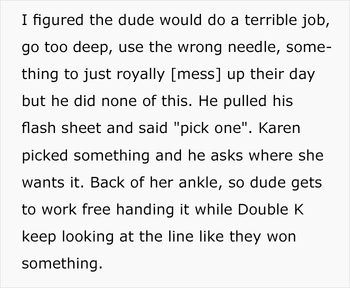 Tattoo artist trolls clients with a tiny, costly design, causing surprise reactions.