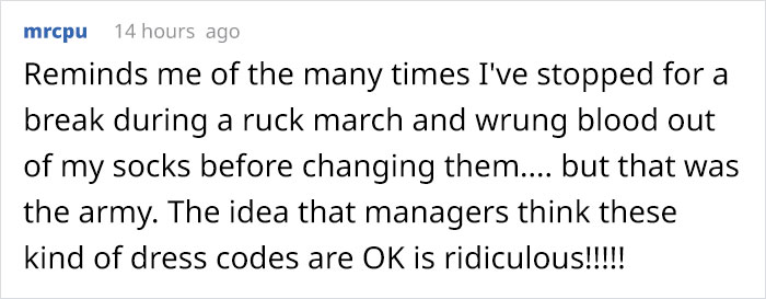 Woman Lets Her Blood Run In Front Of Managers To Prove New Dress Code With High Heels Is No Good Woman Lets Her Blood Run In Front Of Managers To Prove New Dress Code With High Heels Is No Good