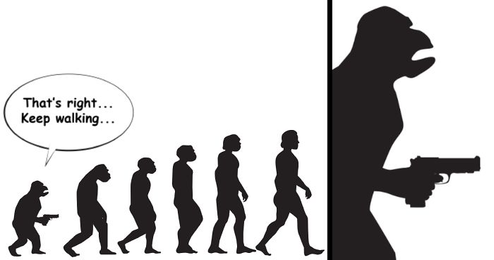 I Poke Fun At Our Modern Society In My 30 Cartoons Of The Human Evolution Silhouette