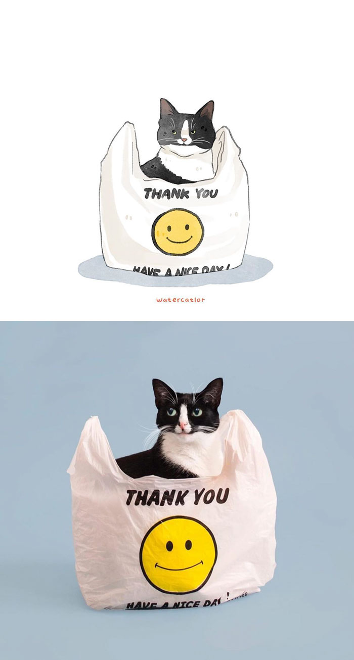 Digital-Watercolor-Cat-Paintings-Watercatlor