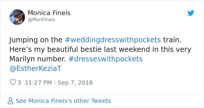 13 Times Brides Couldn't Hold Back Their Happiness Because They Wore Dresses With Pockets