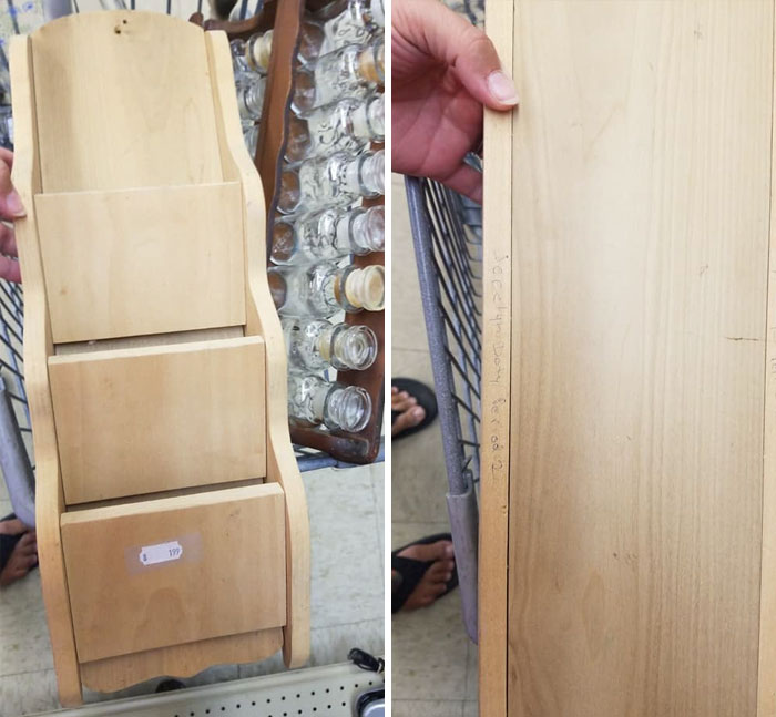 Saw This At My Local GW And Recognized It As A Project From Woodshop In HS... Turned It Over To See If I Knew Who Made It And It's My Sister In Law's!