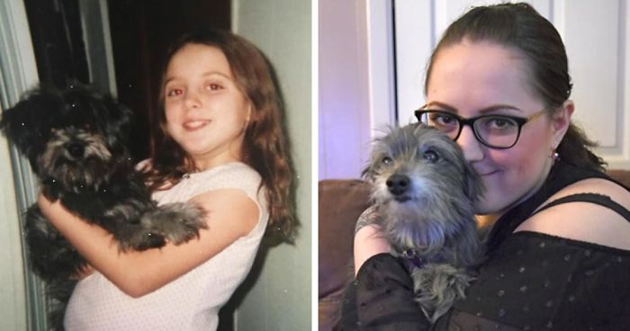 Woman Adopts A Senior Dog Because She Looked Like Her Childhood Puppy, Realizes It’s The Same Dog