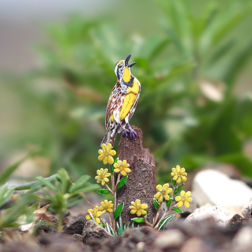 We’ve Been Creating Miniature Paper Birds And Animals Every Day Since 1st January 2018