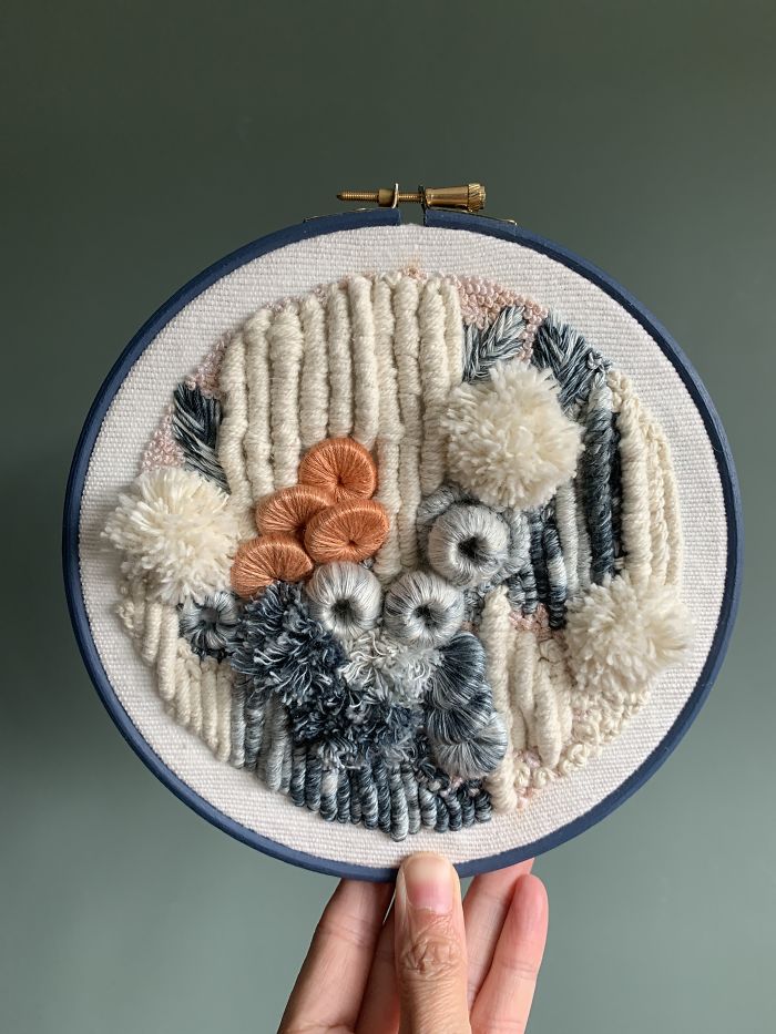 My Three-Dimensional Embroideries Inspired By Oceanic And Botanical Forms