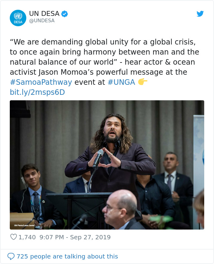 Jason Momoa Shames Humanity And Calls It A Disease At The UN Climate Summit, Now Some Say He Went Too Far